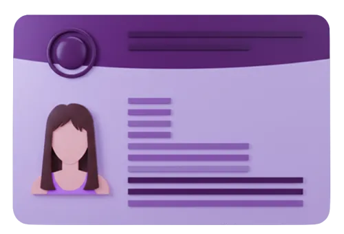 Imagen de una INE en color morado